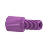 Flangeless Nut Delrin®, 1/4-28 Flat-Bottom, 1/8" OD - Purple